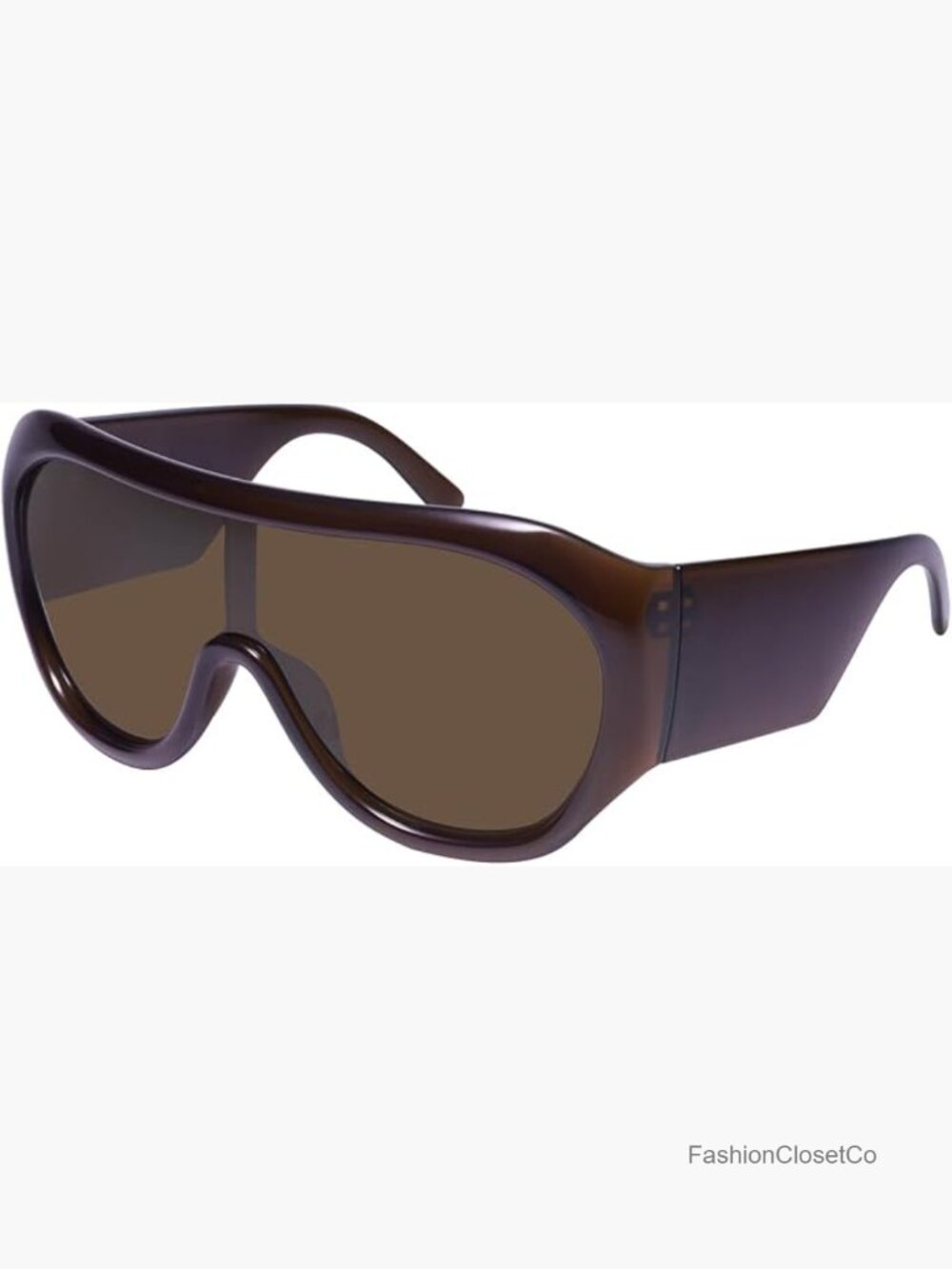 Oversized Retro Shield Sunglasses UV400 Protection Polycarbonate Lens